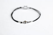 Shani and Adi Jewelry Bracelets Silver Magen David Bracelet on Black Cord - (Size 7 or 8) (Copy)