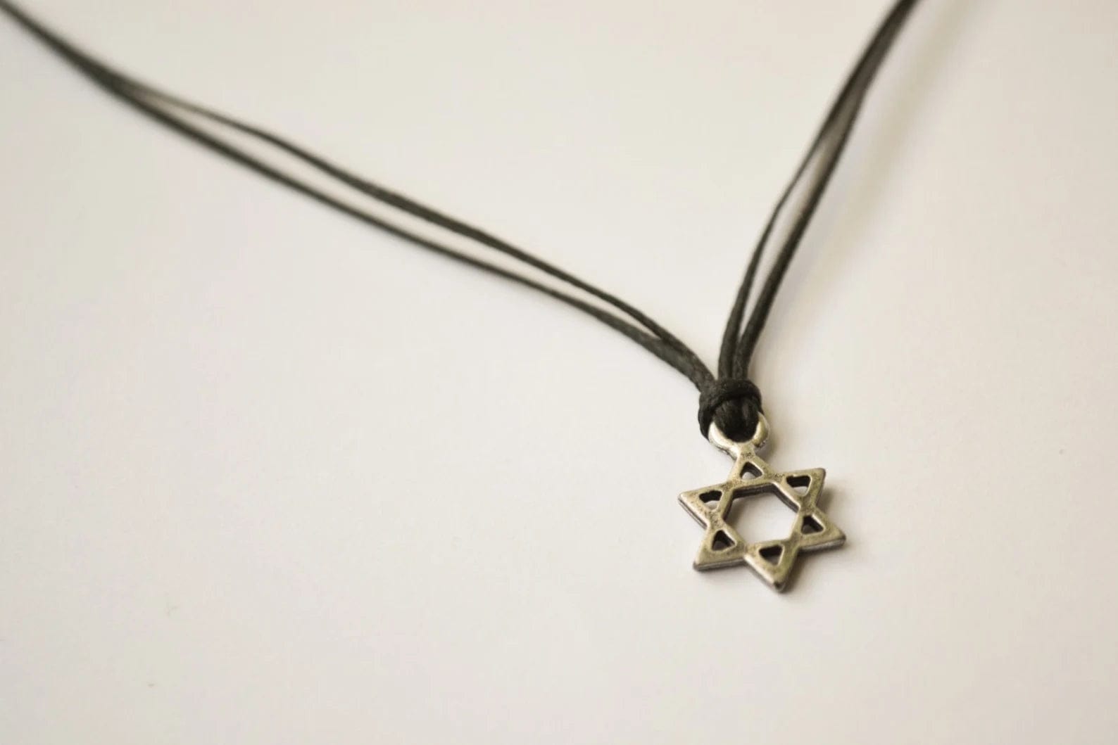 Shani and Adi Jewelry Bracelets Silver Magen David Necklace on Black Cord