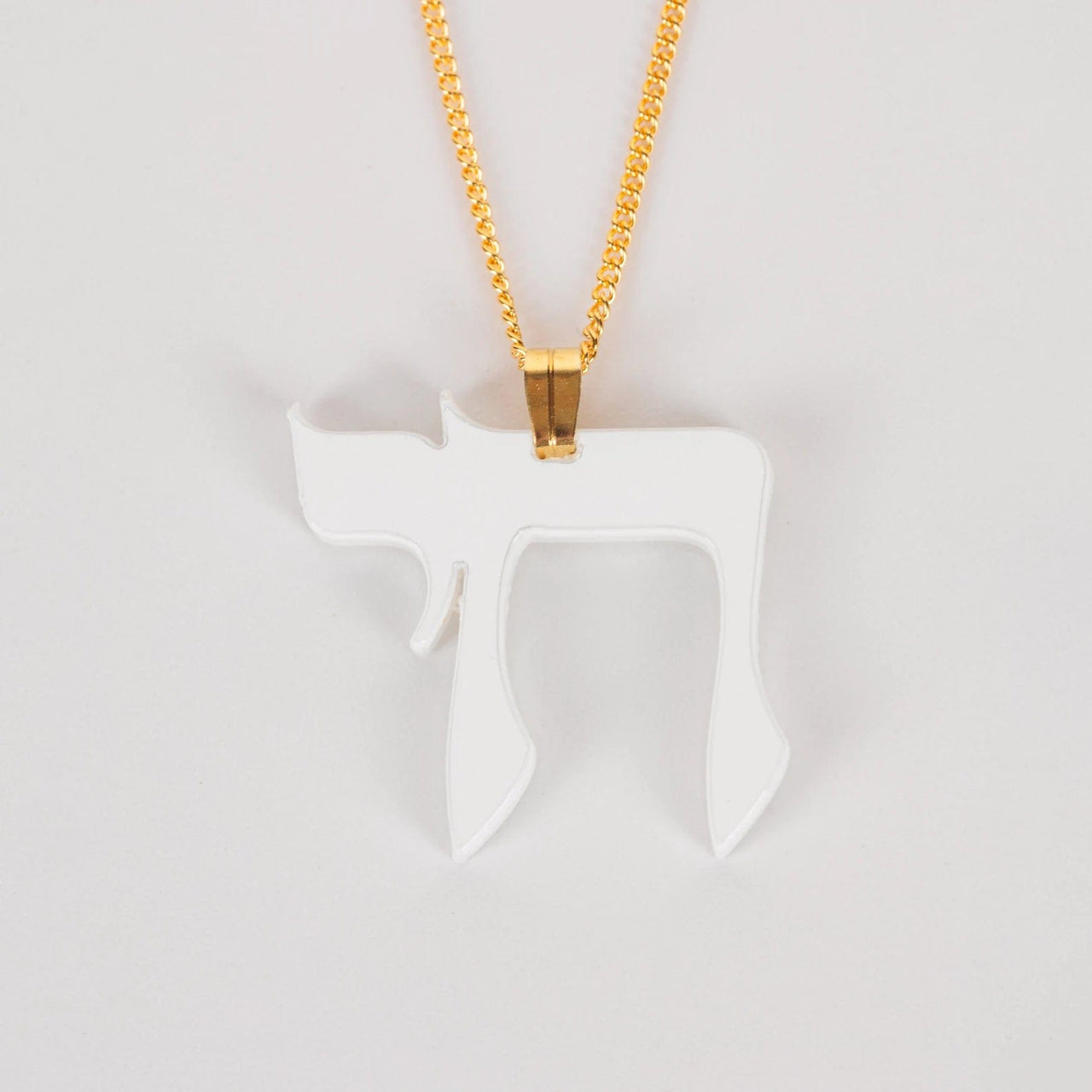 Anssi Candy - Hebrew Chai Necklace - White - ModernTribe