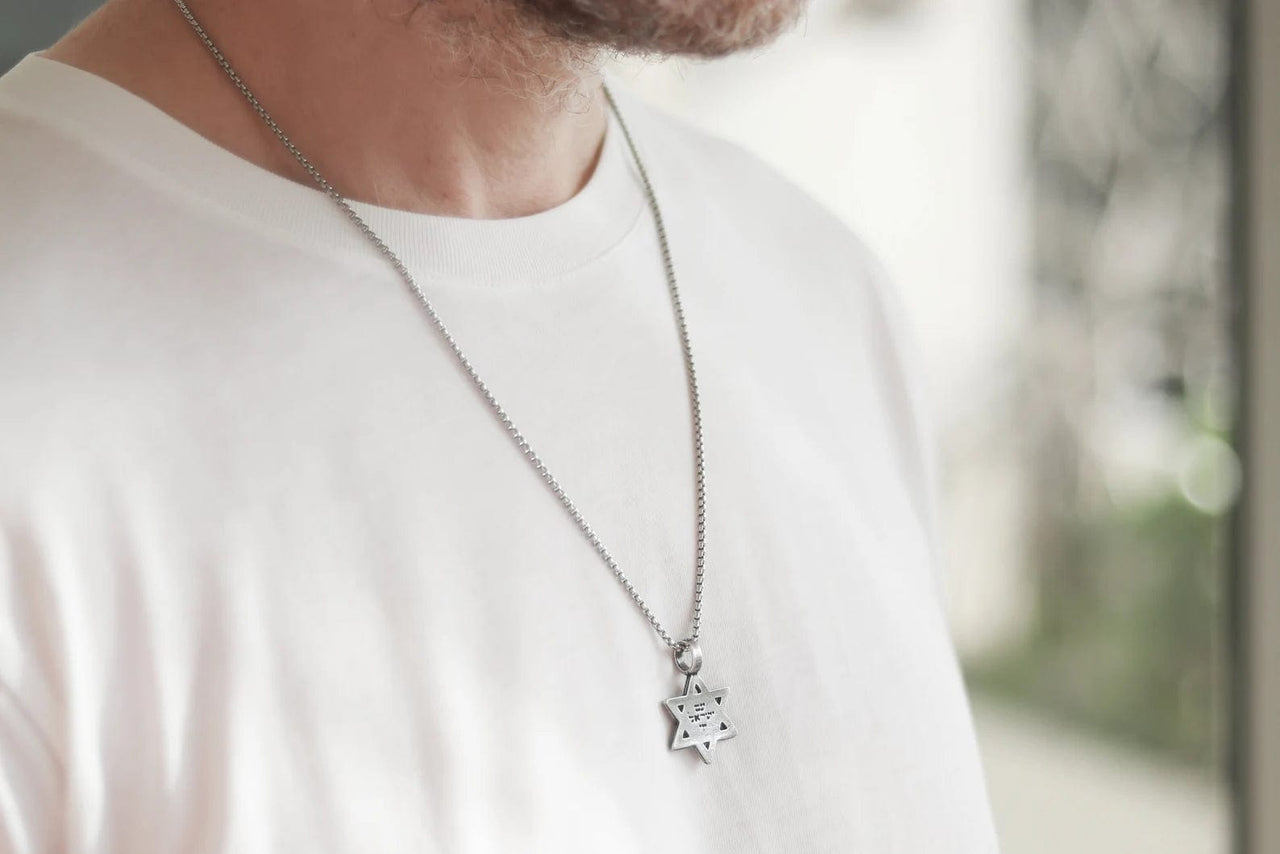 Shani and Adi Jewelry - Silver Lion Magen David Necklace - ModernTribe