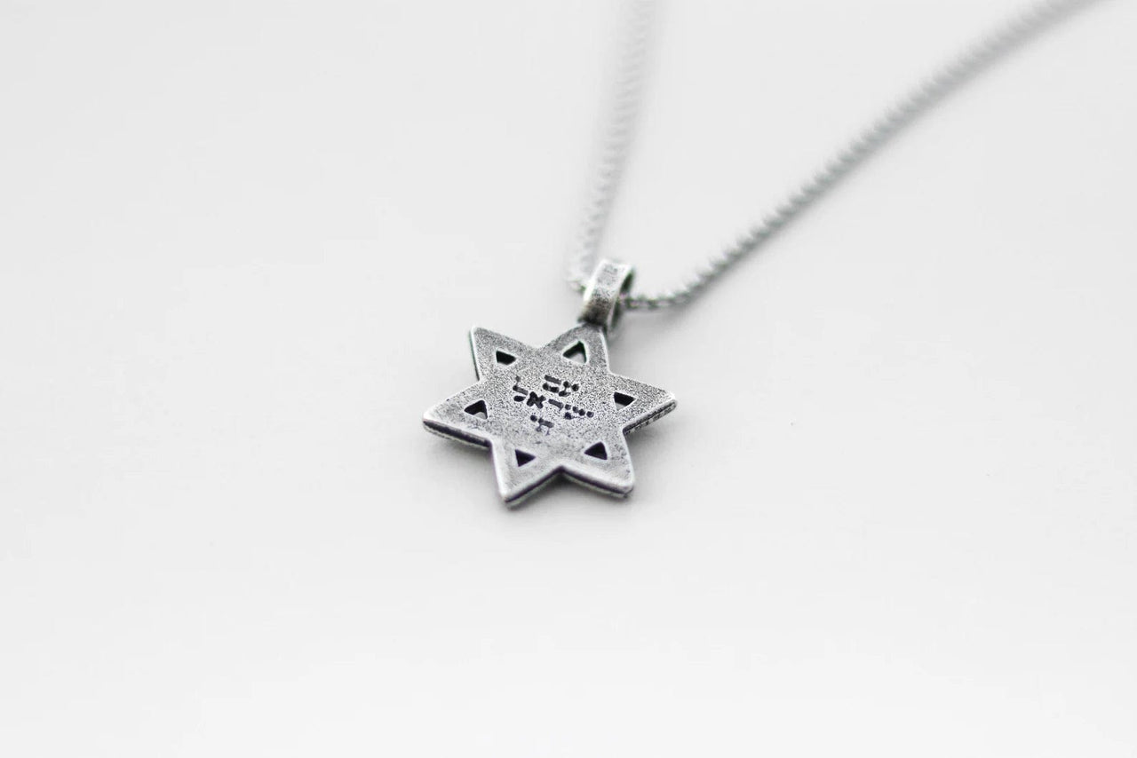 Shani and Adi Jewelry - Silver Lion Magen David Necklace - ModernTribe