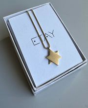 Etay Malka Necklaces Geometric Star of David Necklace - Sterling Silver or Gold-Plated