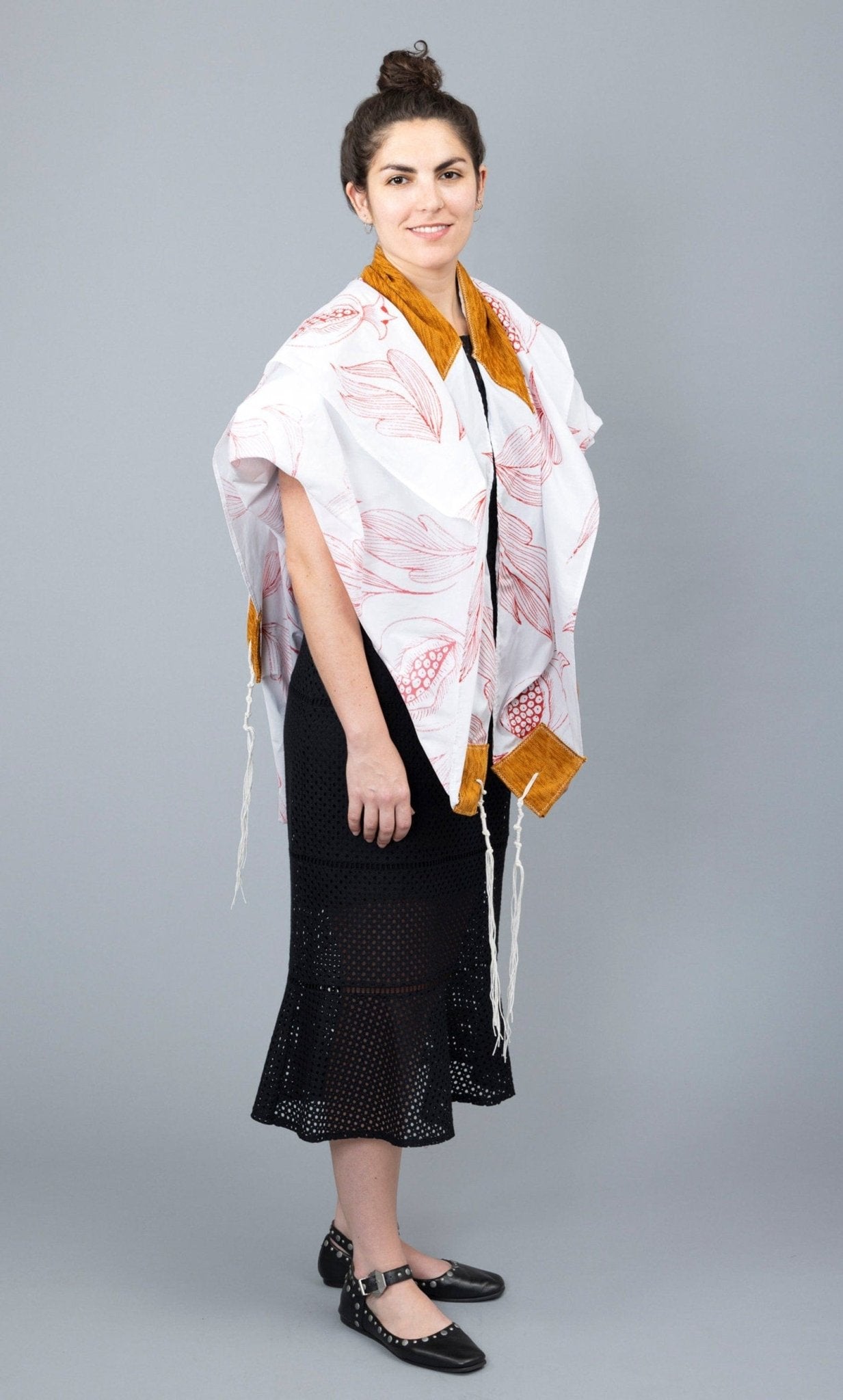 Elly Bovarnick Studios - Red Pomegranates with Yellow Tallit - ModernTribe