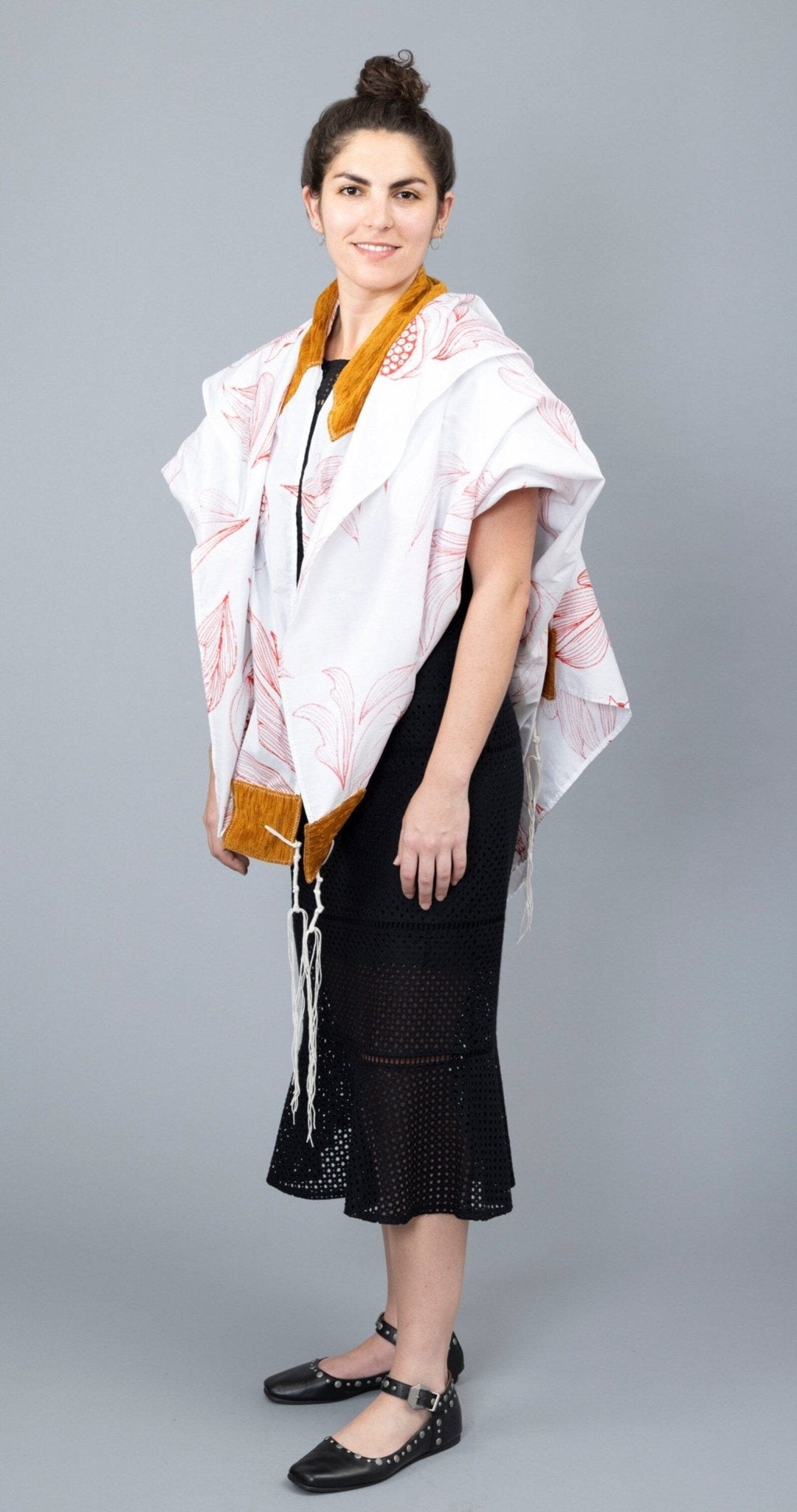 Elly Bovarnick Studios - Red Pomegranates with Yellow Tallit - ModernTribe