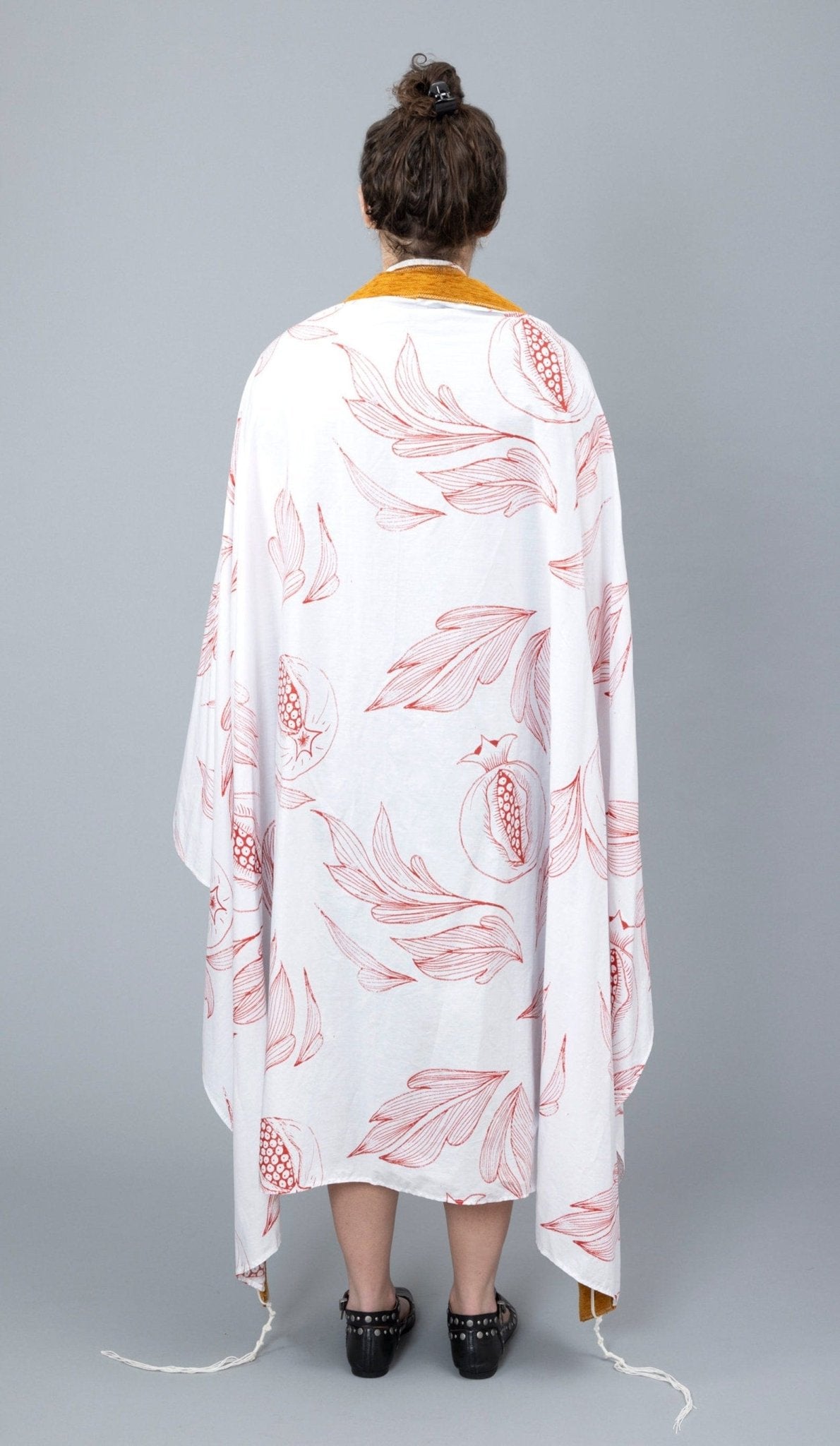 Elly Bovarnick Studios - Red Pomegranates with Yellow Tallit - ModernTribe