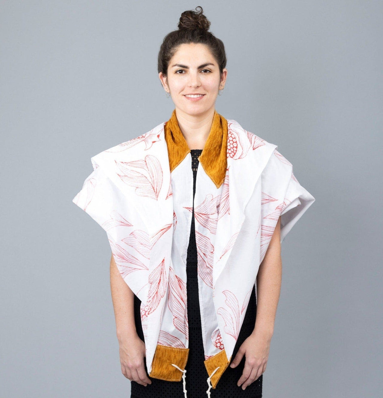 Elly Bovarnick Studios - Red Pomegranates with Yellow Tallit - ModernTribe