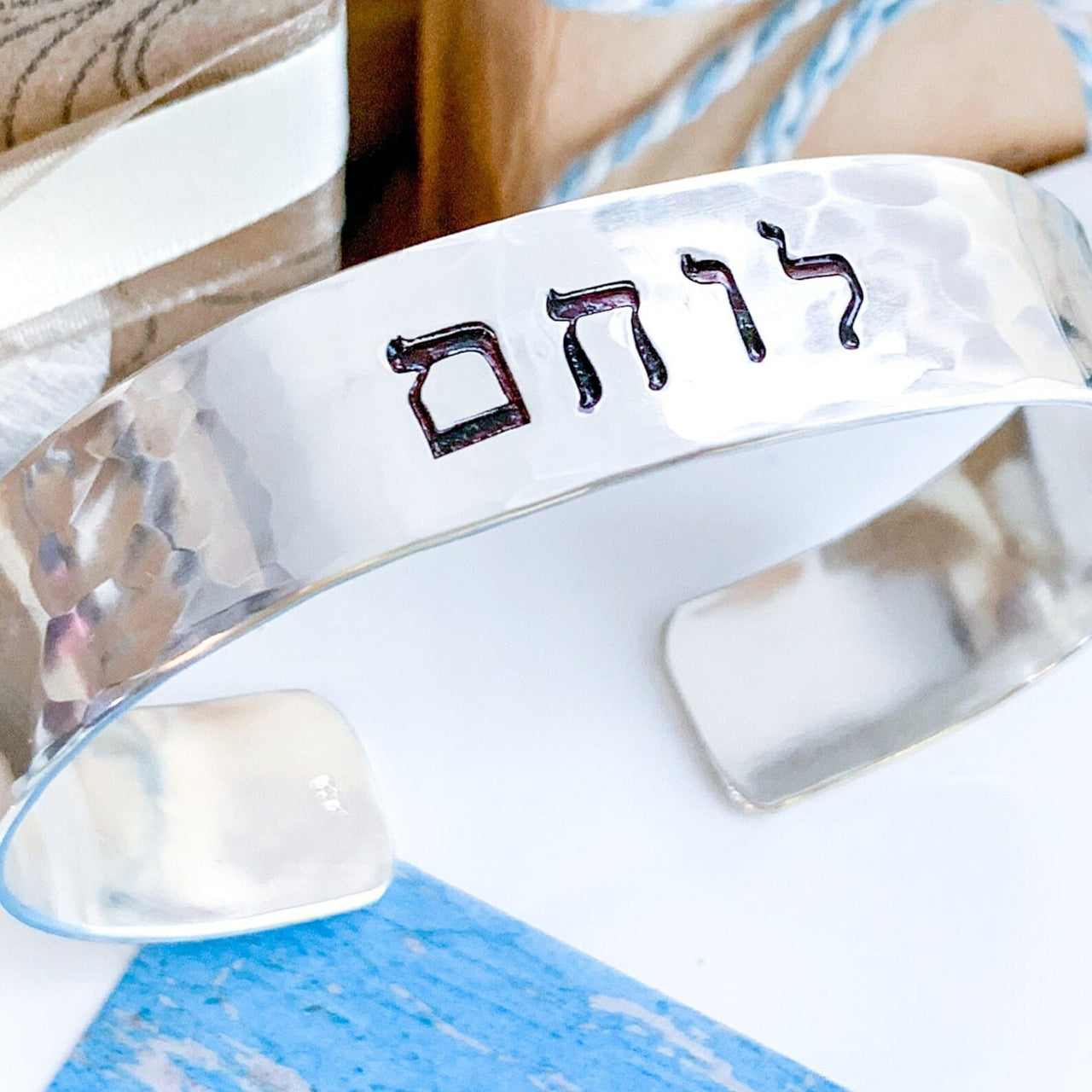 Everything Beautiful - Thick Hammered Warrior Cuff - Aluminum - ModernTribe