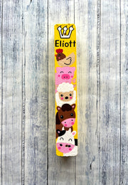 Lea Joelle Handmade Mezuzahs Personalized Farm Animals Mezuzah - Yellow