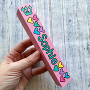 Lea Joelle Handmade Mezuzahs Personalized Hearts Mezuzah - Light Pink