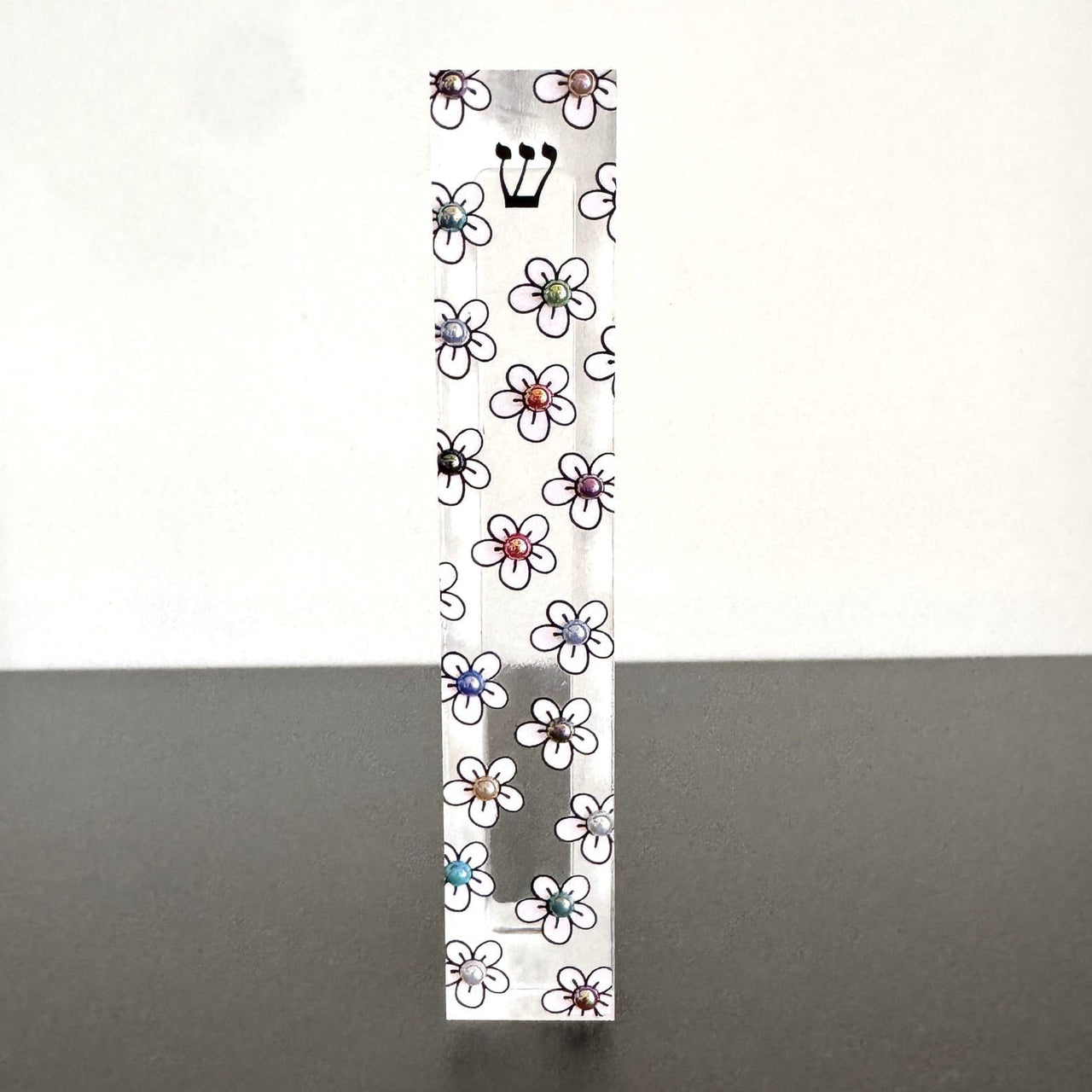 Florida - Funshine - Flowers and Colored Pearls Embellished Mezuzah - ModernTribe
