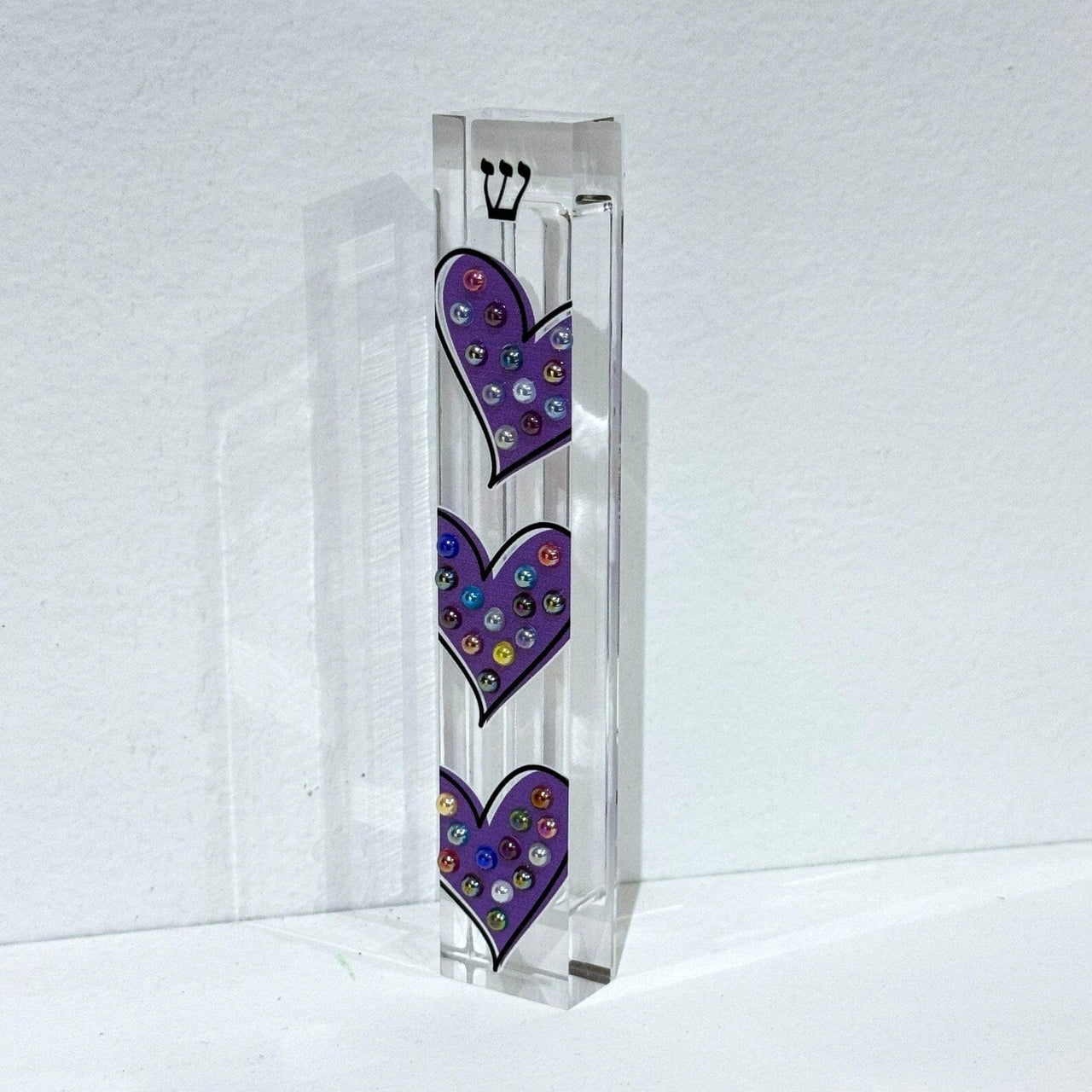 Florida - Funshine - Purple Hearts Embellished Mezuzah - ModernTribe