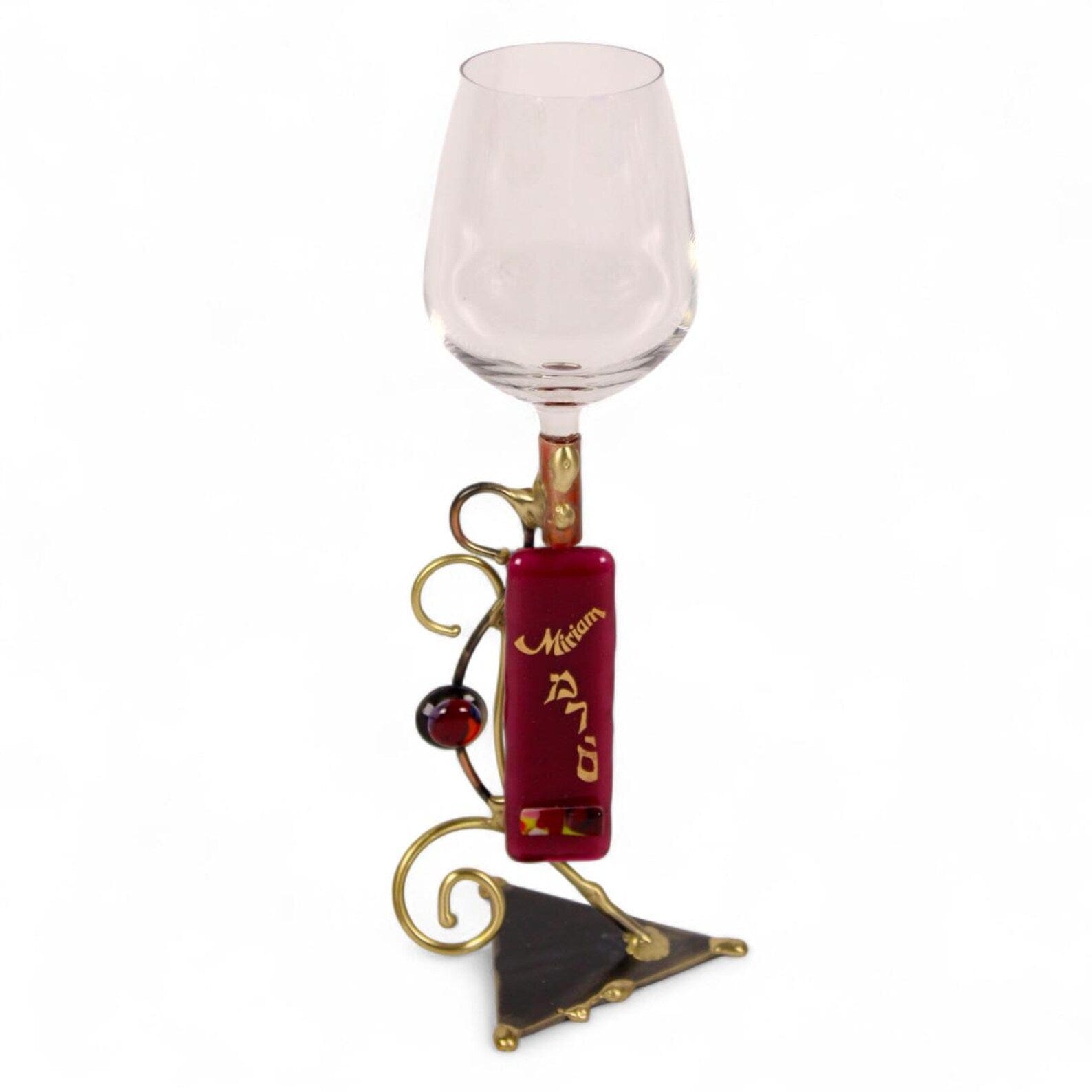 Gary Rosenthal Kiddush Cups Glass Stem Miriam's Cup by Gary Rosenthal