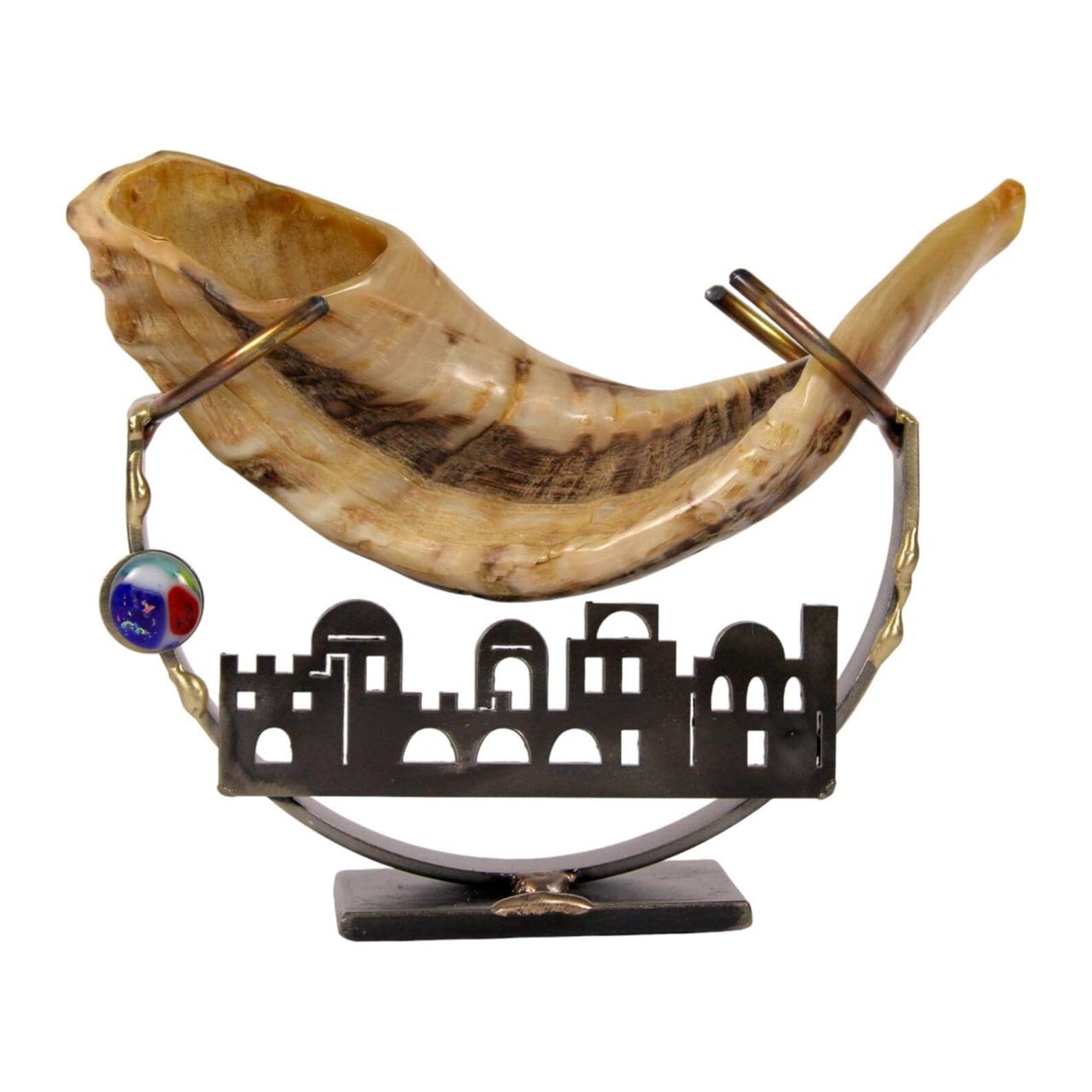 Gary Rosenthal Shofars Brass Jerusalem Shofar Holder by Gary Rosenthal
