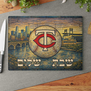 The Rabbi's Wife - Baseball Stained Glass Style Challah Board - (Choice of Team) - ModernTribe