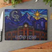 The Rabbi's Wife - Baseball Stained Glass Style Challah Board - (Choice of Team) - ModernTribe
