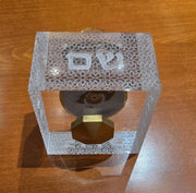 Sketch Blue Studio - Acrylic Brass Multi - Layered Paper Dreidel with Clear Letters by Sketch Blue Studio - ModernTribe