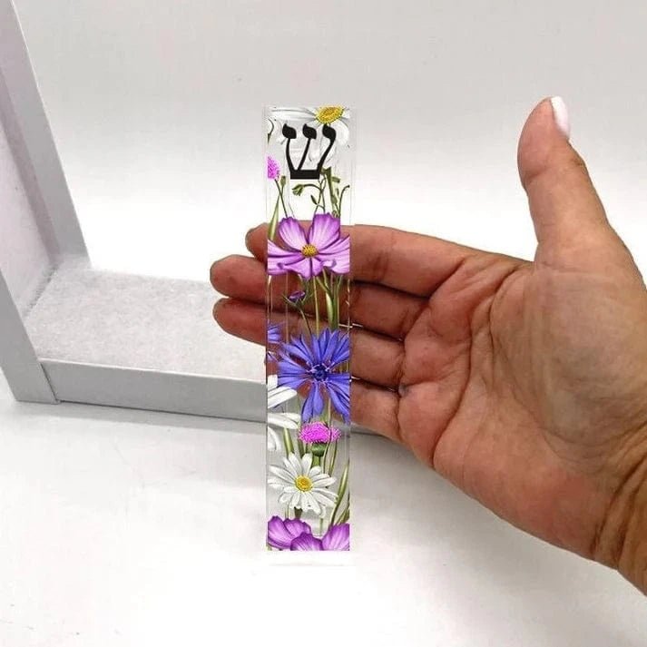 Florida - Funshine - Personalized Purple Acrylic Wildflower Mezuzah - ModernTribe