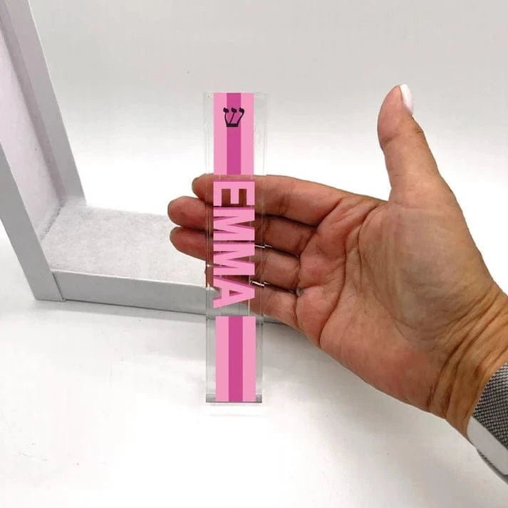 Florida - Funshine - Personalized Acrylic Stipe Name Mezuzah - Choice of Colors - ModernTribe