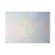 The Rabbi's Wife Trays Rainbow Stained Glass Style Glass Menorah Drip Tray