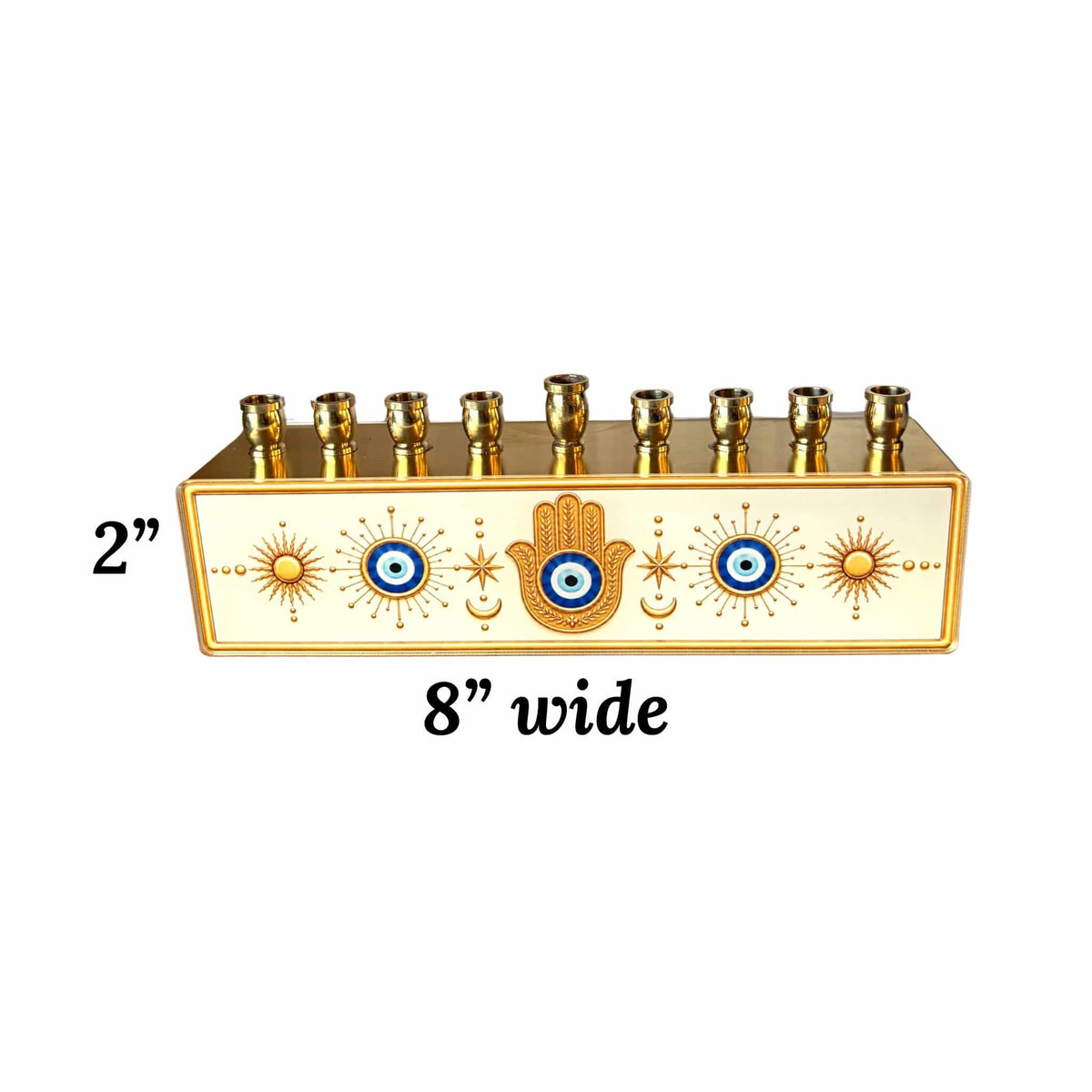 Lea Joelle Handmade Menorahs Hamsa & Evil Eye Menorah