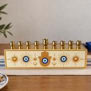 Lea Joelle Handmade Menorahs Hamsa & Evil Eye Menorah