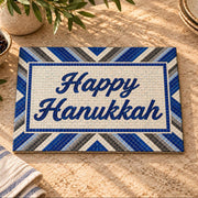 The Rabbi's Wife Trays Happy Hanukkah Mosaic Glass Menorah Drip Tray