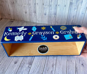Lea Joelle Handmade Menorahs Personalized Hanukkah Symbols Menorah - Navy Blue