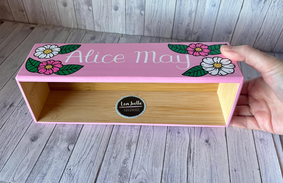 Lea Joelle Handmade Menorahs Personalized Flowers Menorah - Light Pink