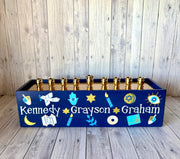 Lea Joelle Handmade Menorahs Personalized Hanukkah Symbols Menorah - Navy Blue