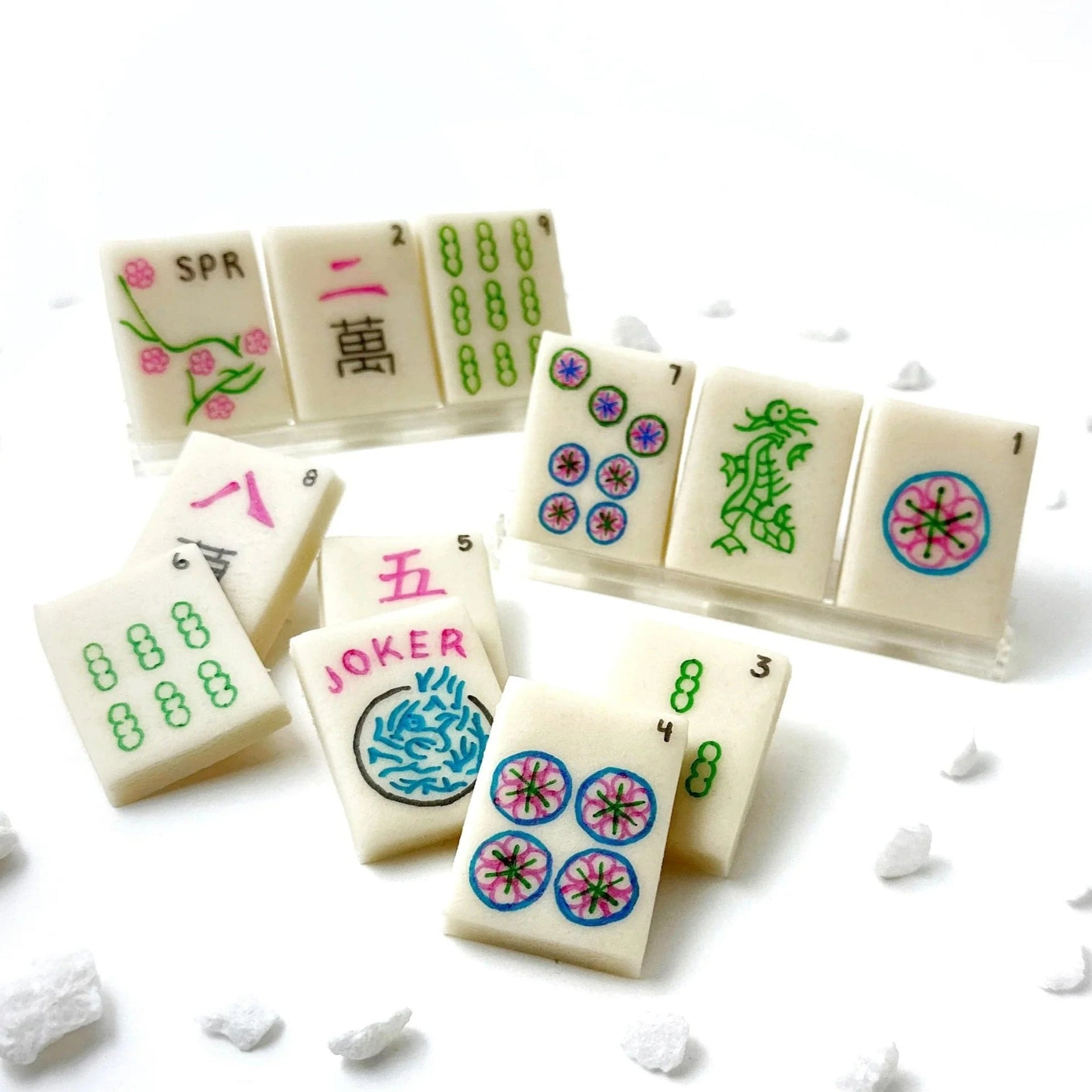 Marzipops Food Spring Mah Jong Tiles