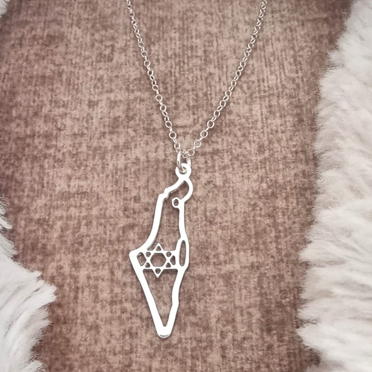Ishees Jewelry - Star of David Israel Necklace - Silver - ModernTribe