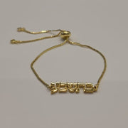 Ishees Jewelry Bracelets Gold-Plated Hebrew Name Bracelet