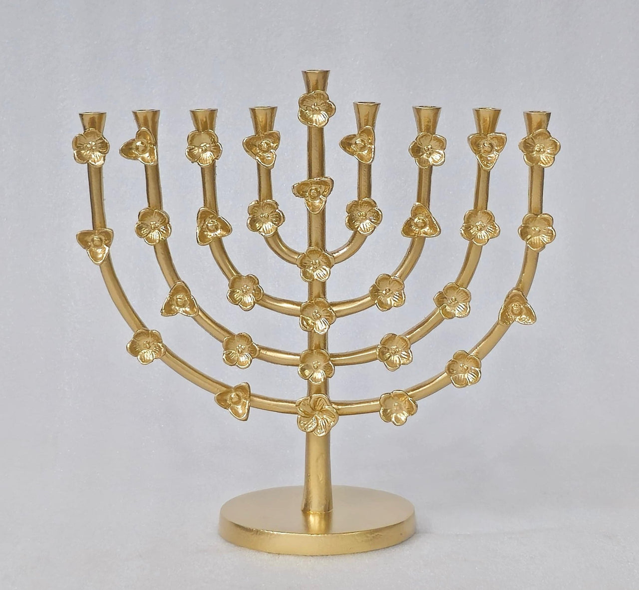 Amy Kritzer Becker - Gold Floral Lily Menorah - ModernTribe