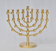 Amy Kritzer Becker Menorahs Gold Floral Lily Menorah