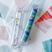 Allison Ivy - Atlantic Waves Hand - Painted Needlepoint Mezuzah Kit - ModernTribe