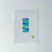 Allison Ivy - Atlantic Waves Hand - Painted Needlepoint Mezuzah Kit - ModernTribe
