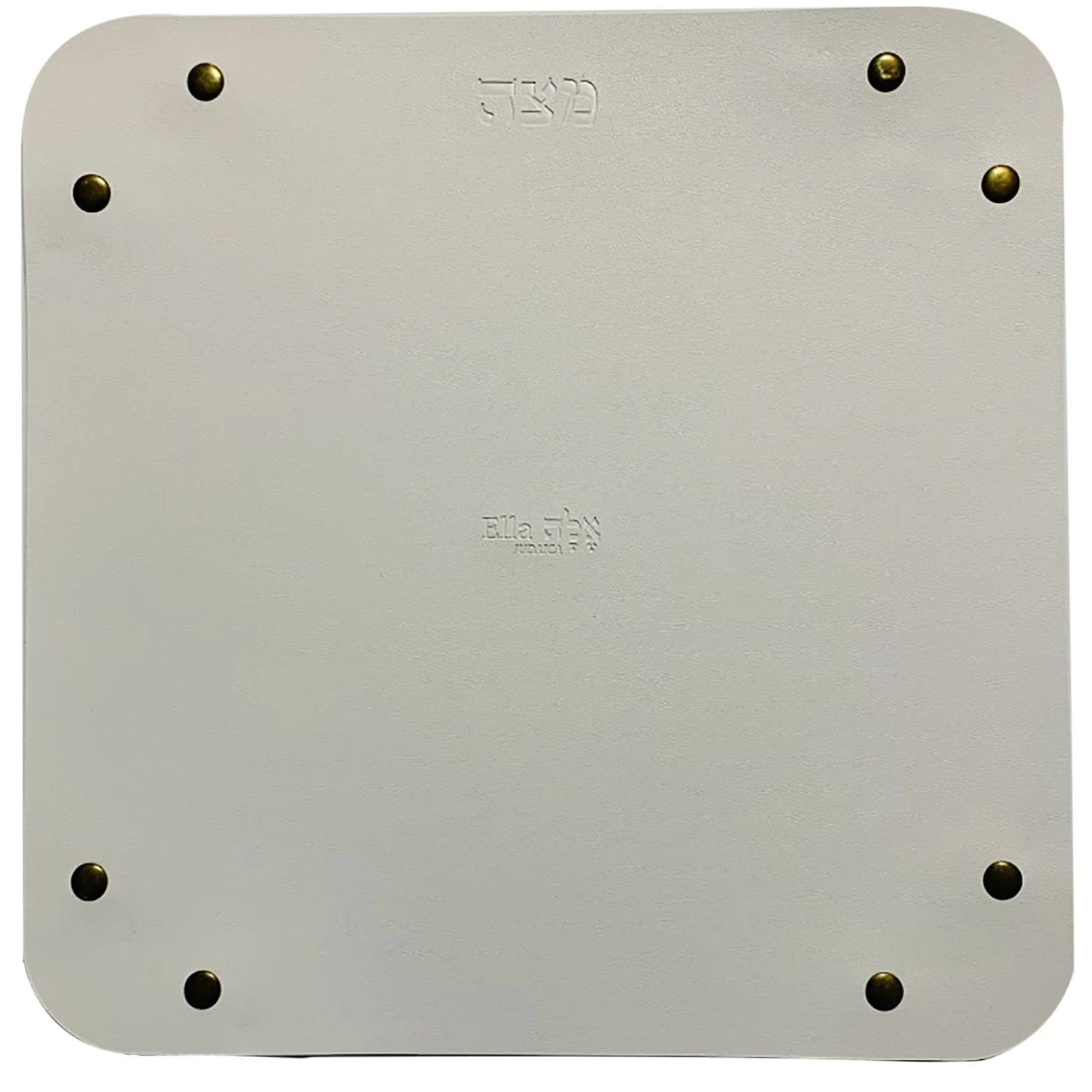 Broderies De France Matzah Plates Faux Leather Folding Matzah Tray - White