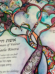 Anna Abramzon Studio - Woman of Valor Tree of Life Art Print - ModernTribe