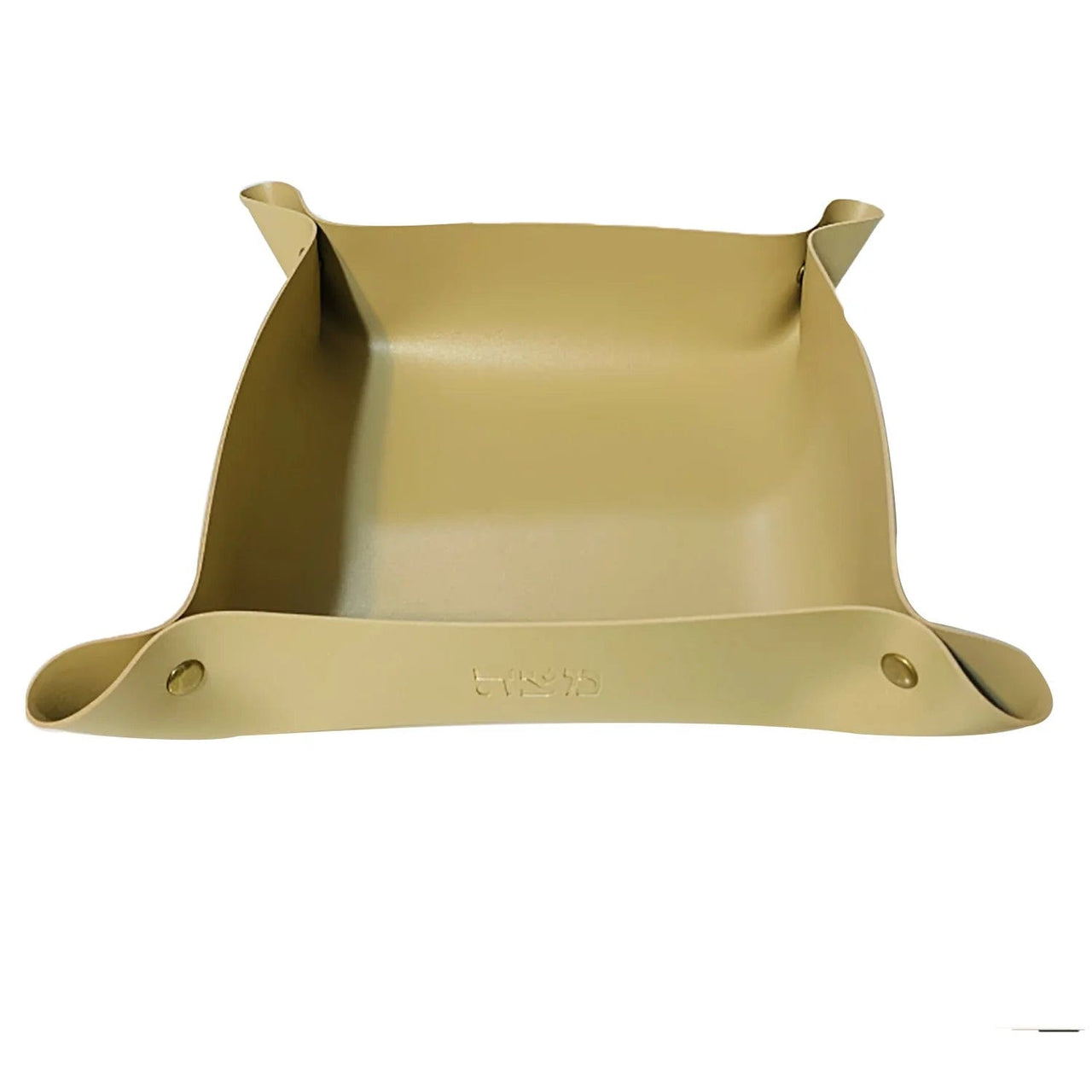 Broderies De France - Faux Leather Folding Matzah Tray - Gold - ModernTribe