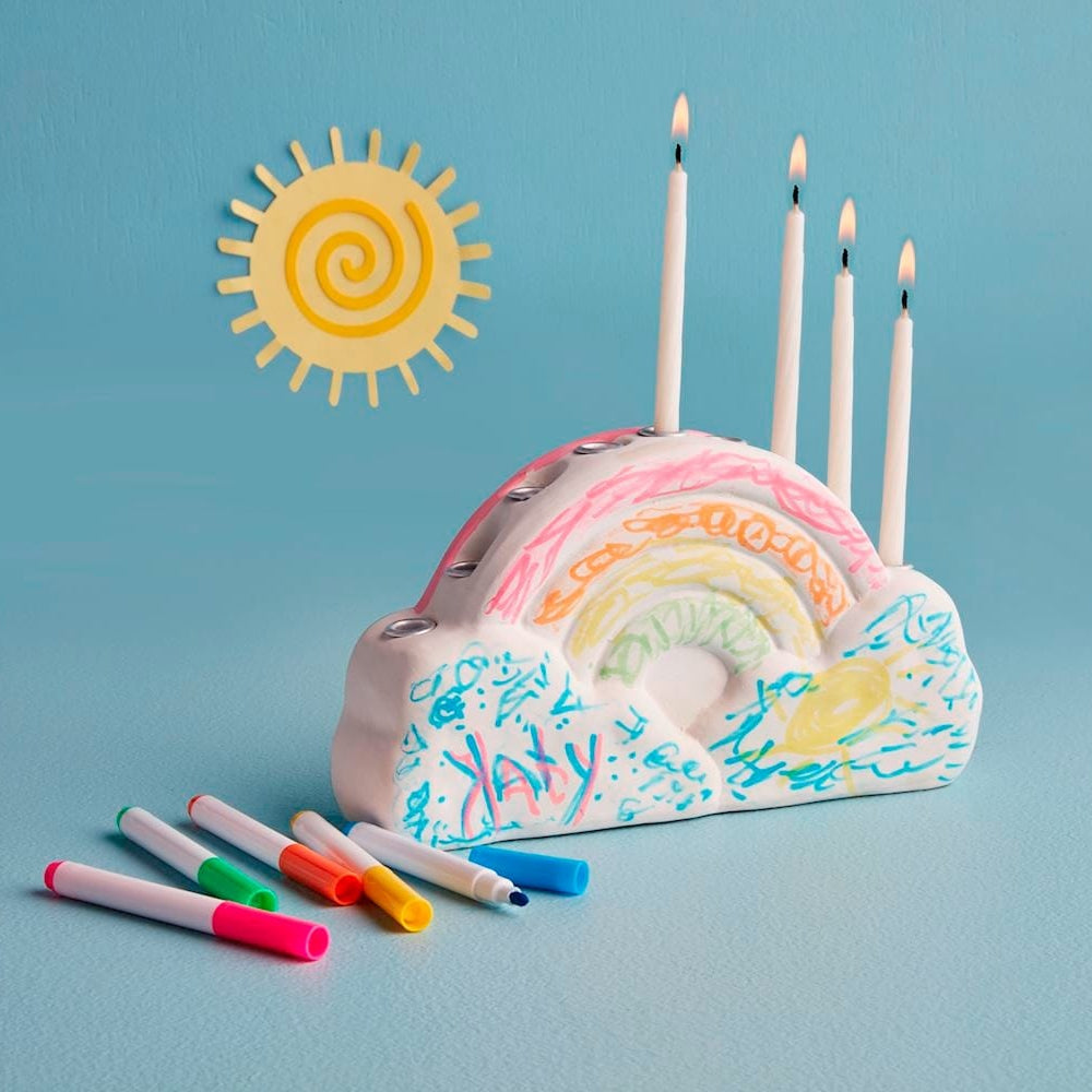 Mudpie Menorahs Color-Me Magical Menorah Set