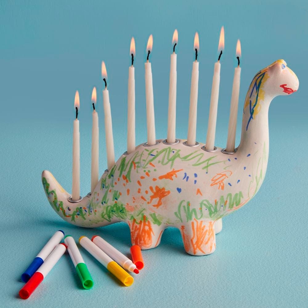 Mudpie Menorahs Color-Me Menorah-Saurus Set