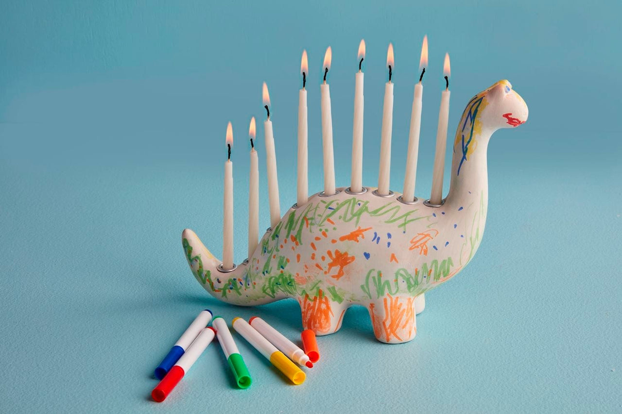 Mud Pie - Color - Me Menorah - Saurus Set - ModernTribe