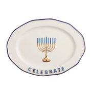 Mudpie Serving Pieces Celebrate Menorah Platter