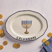 Mudpie Serving Pieces Celebrate Menorah Platter