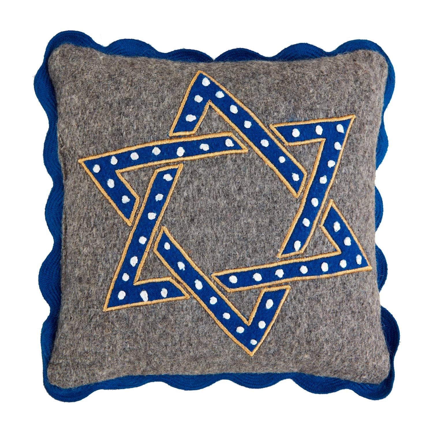 Mudpie Pillows Star of David Mini Felt Pillow