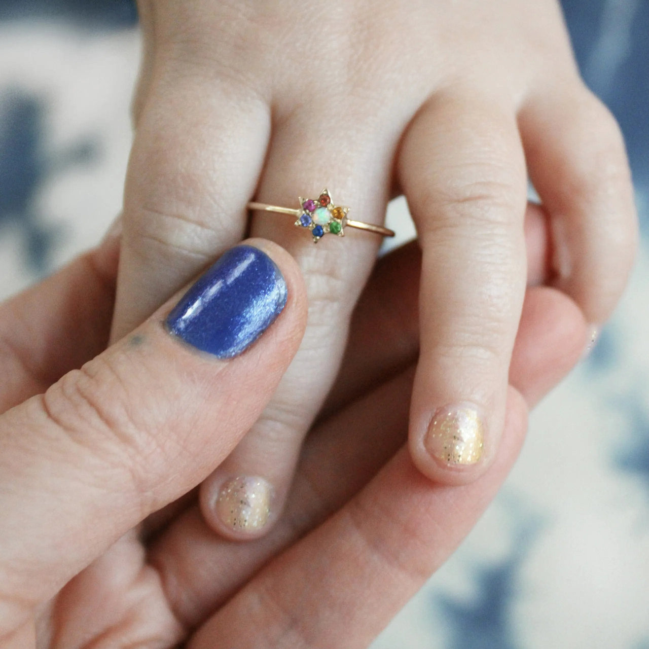 Elisa Solomon - Custom Stones Star of David Ring with Gemstones by Elisa Solomon - 14k Yellow, Rose or White Gold - ModernTribe