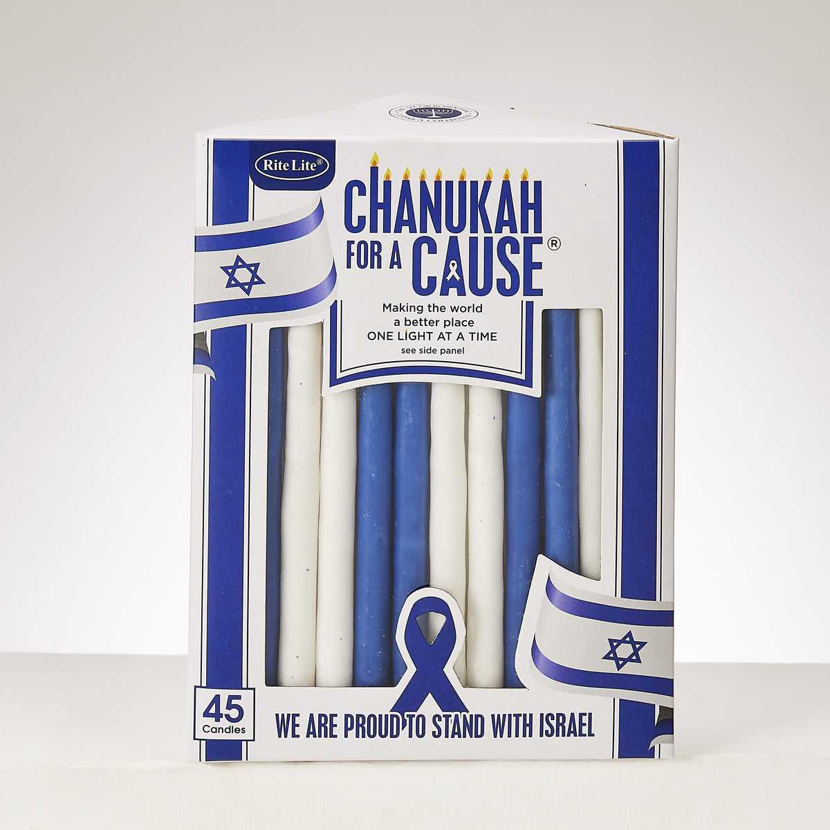Rite Lite Hanukkah Candles Stand with Israel Hanukkah Candles