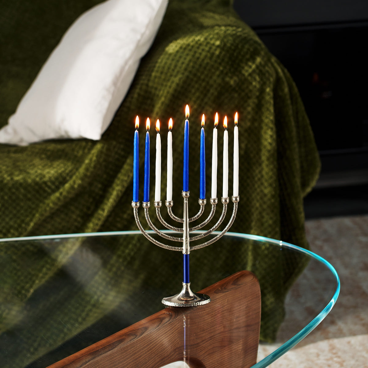 Rite Lite Hanukkah Candles Stand with Israel Hanukkah Candles