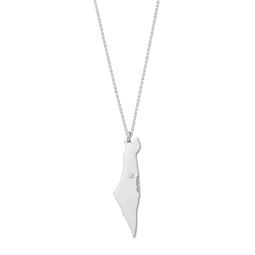 Miriam Merenfeld Jewelry - Eretz Israel Diamond Necklace - (Sterling Silver or Gold - Plated) - ModernTribe