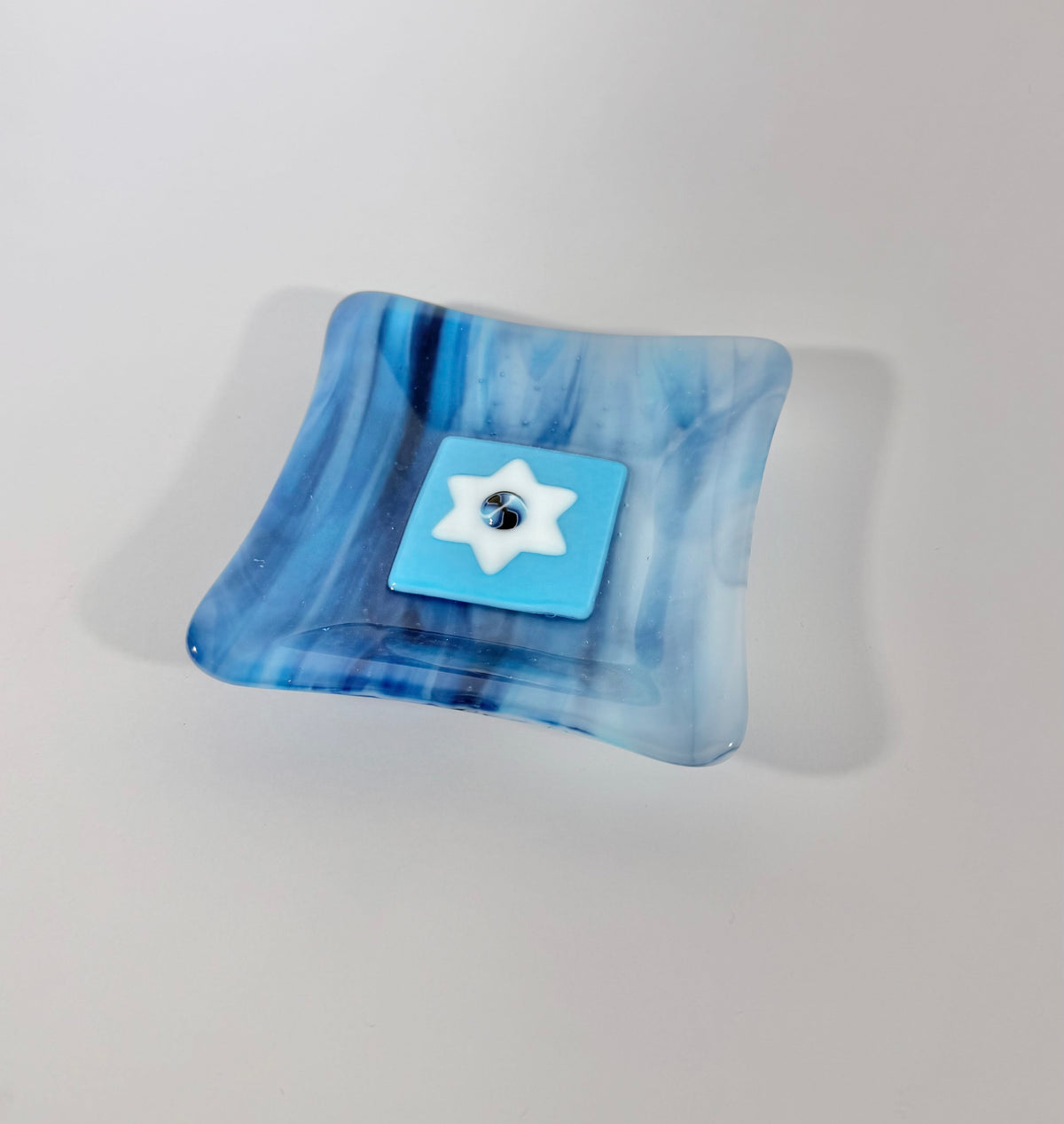 Star of David Glass Trinket Dish by Jacki Cohen